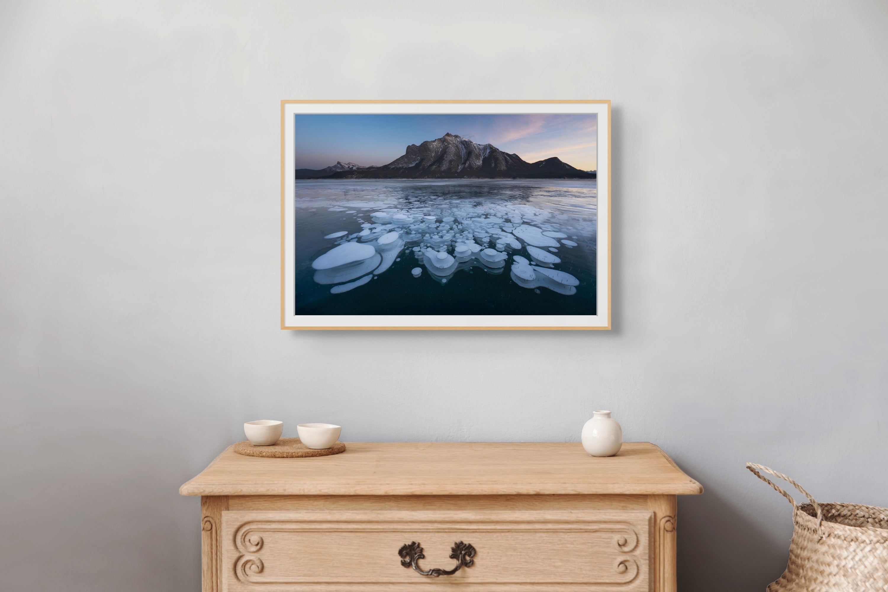 Uprising - Framed Landscape Print Above Console Table - Canadian Rockies Wall Art by James Andrew