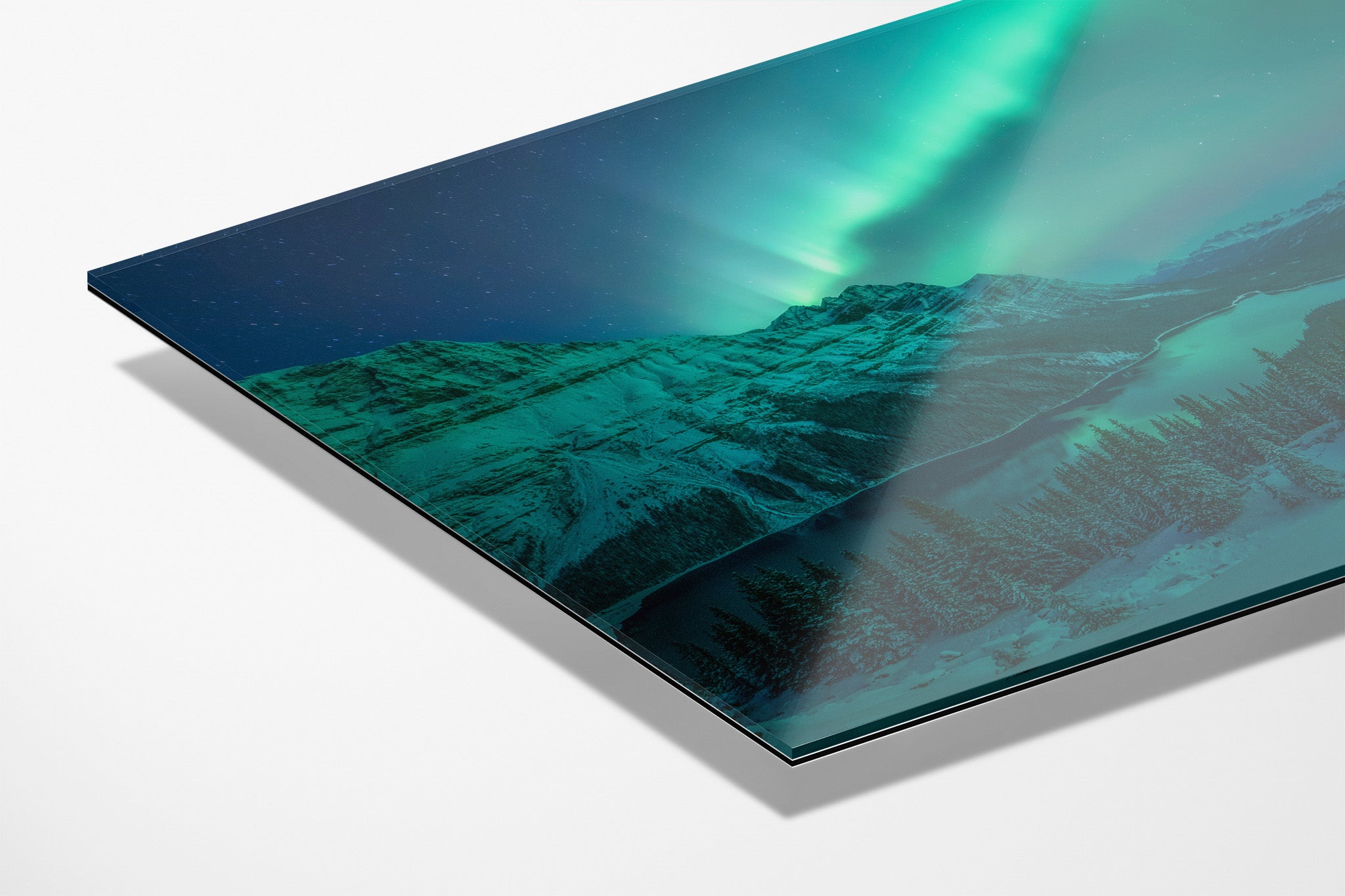Aurora over Peyto Lake acrylic face mount fine art print — limited edition Banff National Park wall art by James Andrew