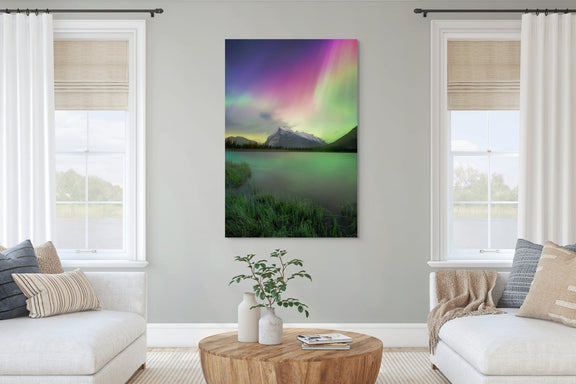 Aurora Over Vermilion Lakes - James Andrew Fine Art Landscapes