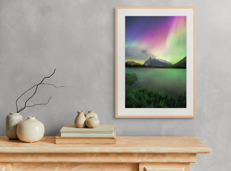 Aurora Over Vermilion Lakes - James Andrew Fine Art Landscapes