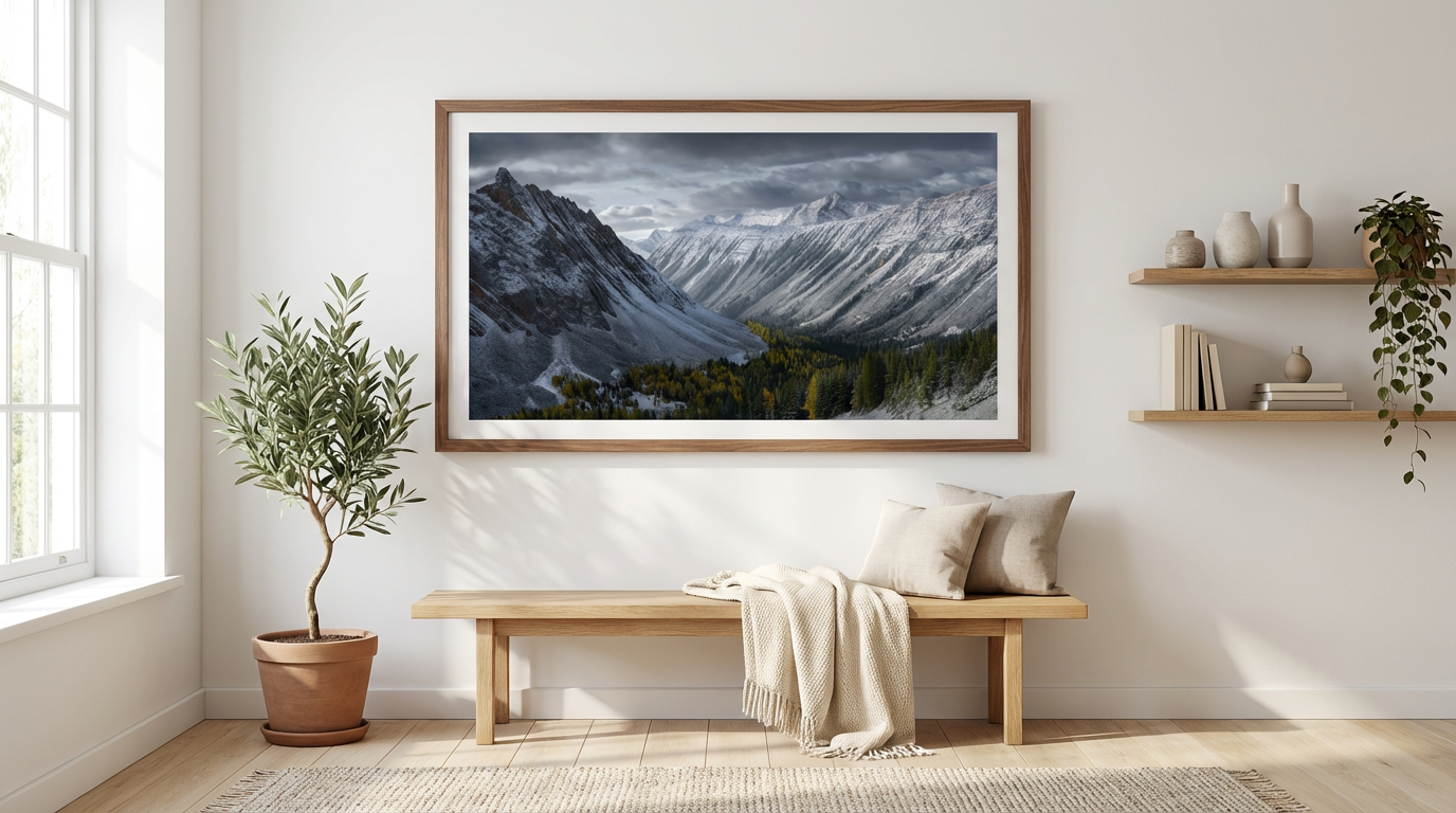 The Expanse framed Hahnemühle fine art paper print — signed limited edition Canadian Rockies landscape photography by James Andrew