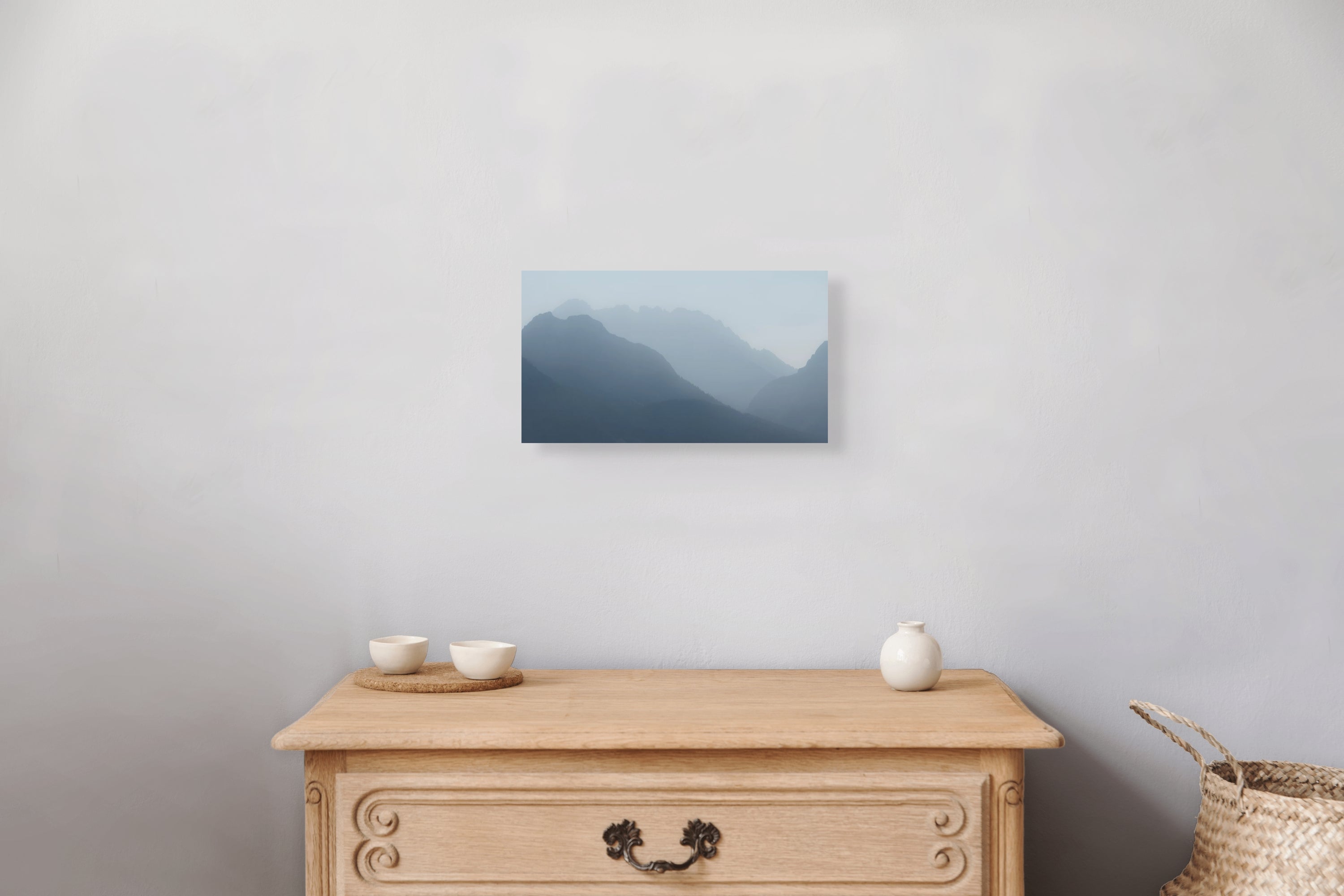 Layers of Silence 12x7 fine art print on wall — Alberta mountain landscape photography by James Andrew