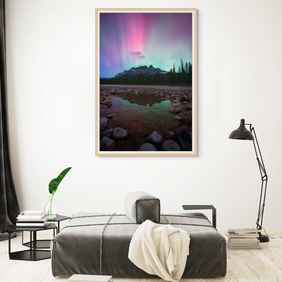 Aurora Over Castle Mountain - James Andrew Fine Art Landscapes