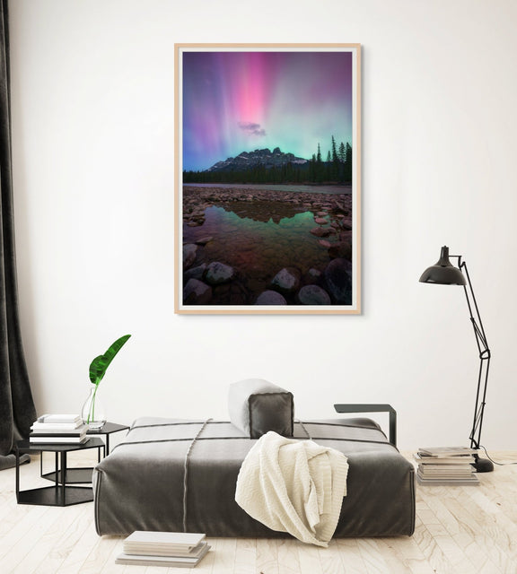 Aurora Over Castle Mountain - James Andrew Fine Art Landscapes