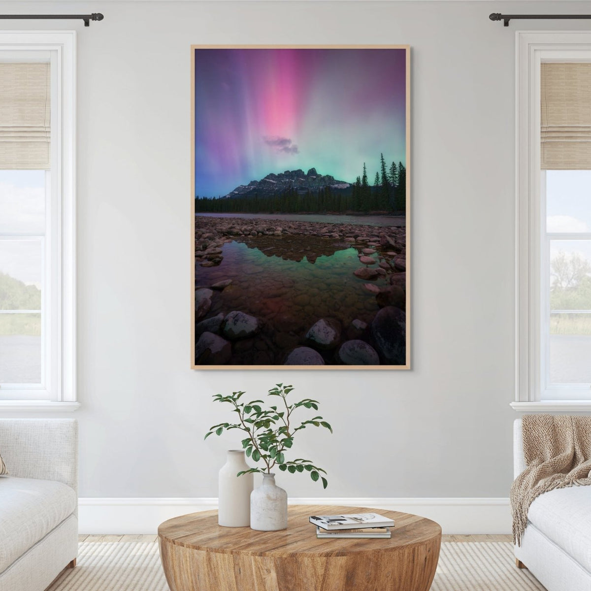 Aurora Over Castle Mountain - James Andrew Fine Art Landscapes
