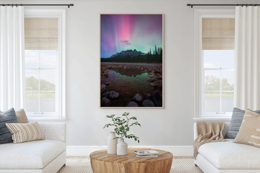 Aurora Over Castle Mountain - James Andrew Fine Art Landscapes