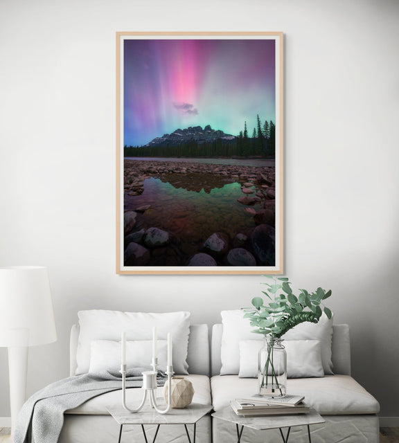 Aurora Over Castle Mountain - James Andrew Fine Art Landscapes