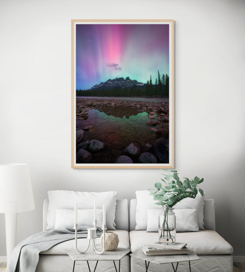 Aurora Over Castle Mountain - James Andrew Fine Art Landscapes