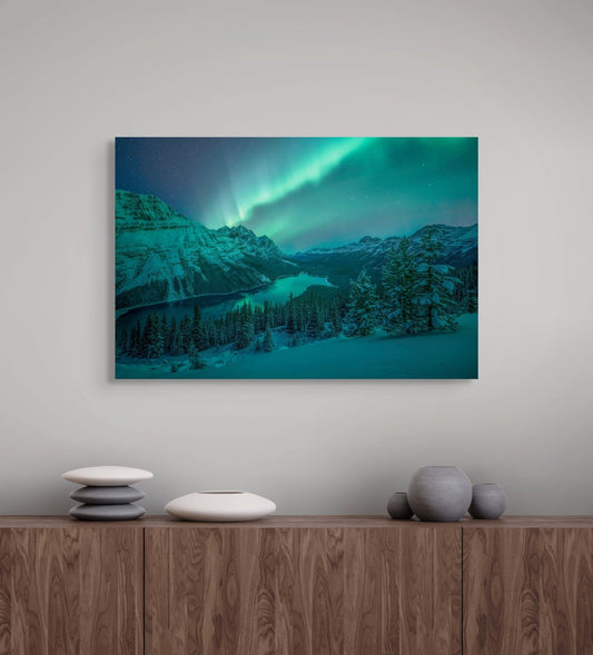 Aurora Over Peyto Lake - Poster Print - James Andrew Fine Art Landscapes