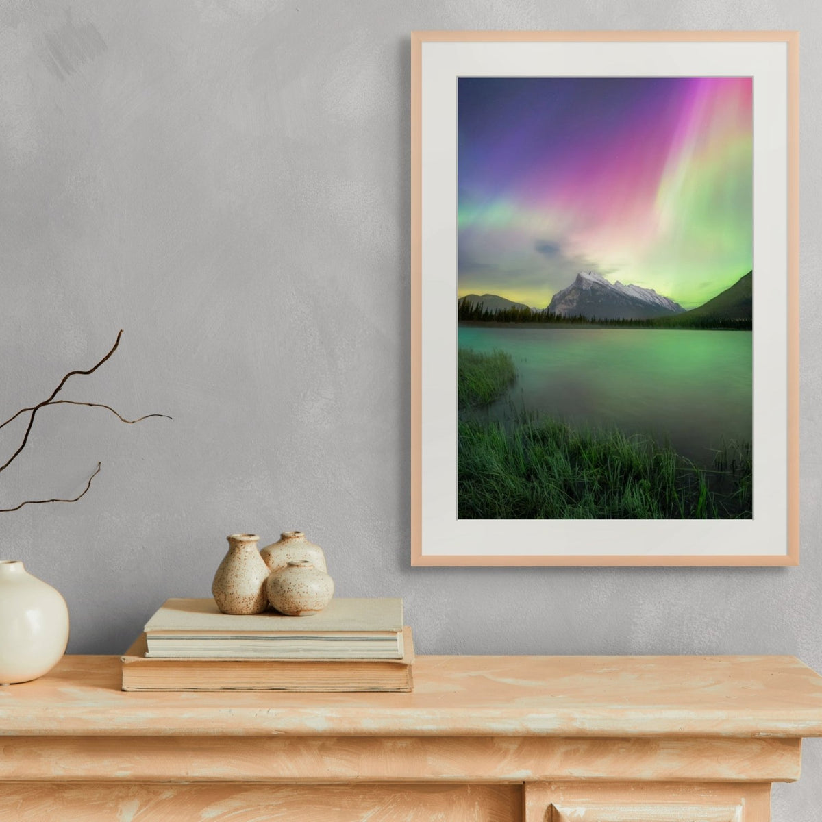Aurora Over Vermilion Lakes - James Andrew Fine Art Landscapes