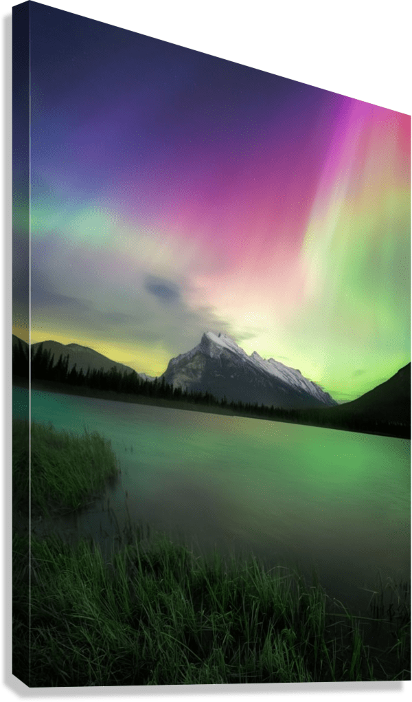 Aurora Over Vermilion Lakes - James Andrew Fine Art Landscapes