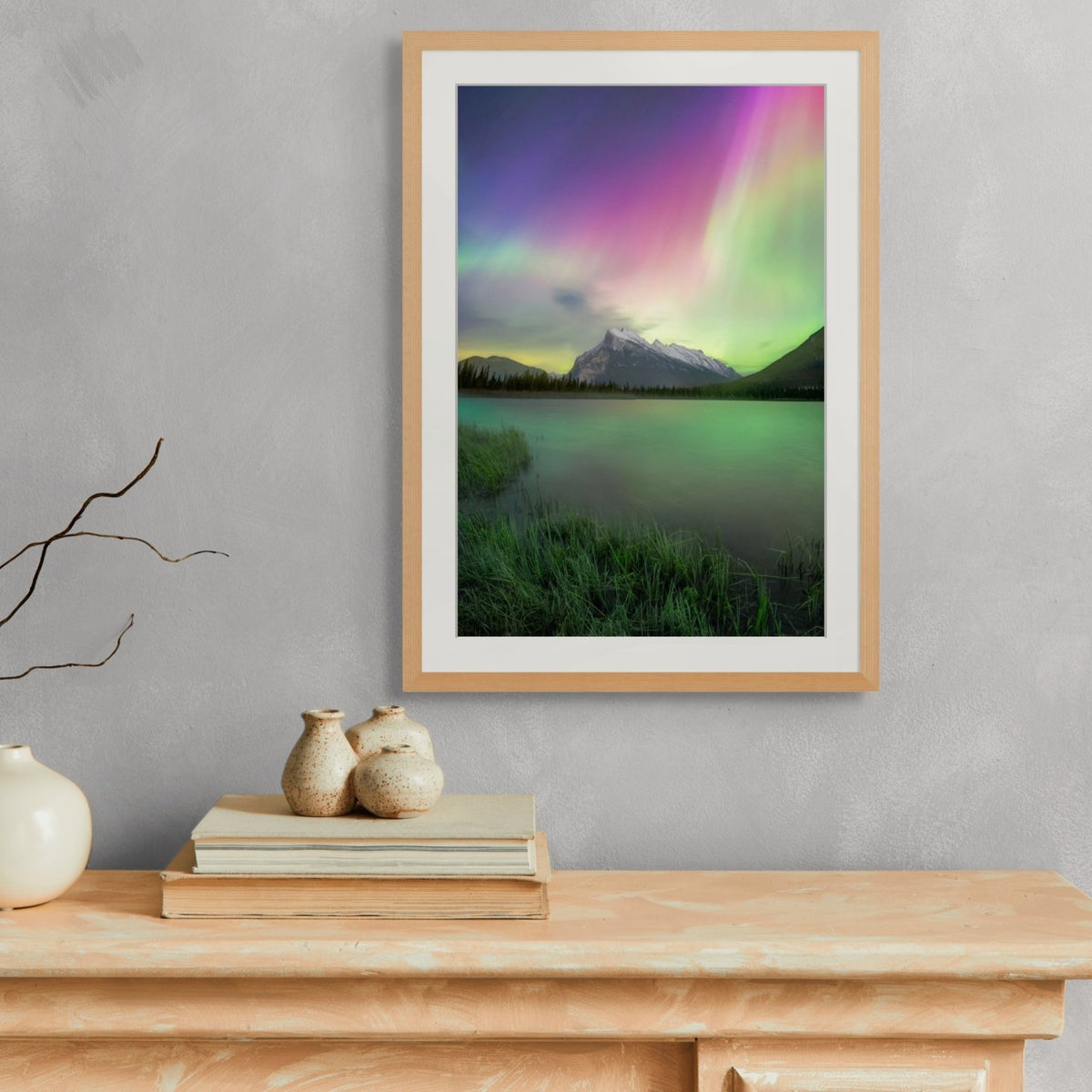 Aurora Over Vermilion Lakes - James Andrew Fine Art Landscapes