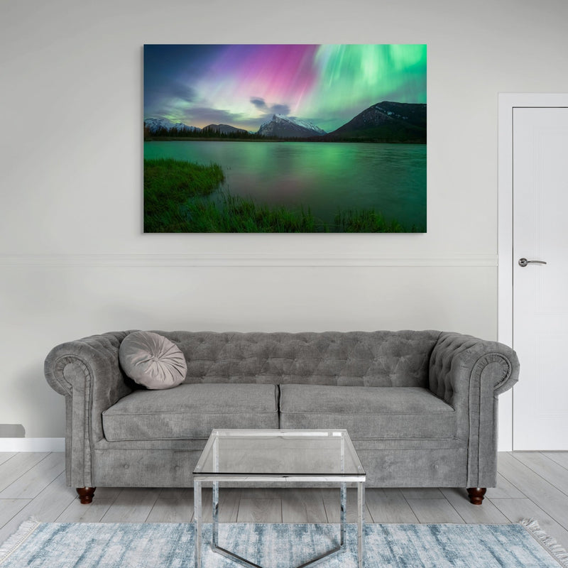 Aurora Over Vermilion Lakes - James Andrew Fine Art Landscapes