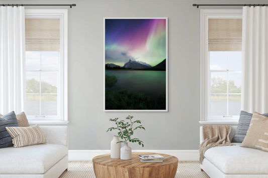 Aurora Over Vermilion Lakes - James Andrew Fine Art Landscapes