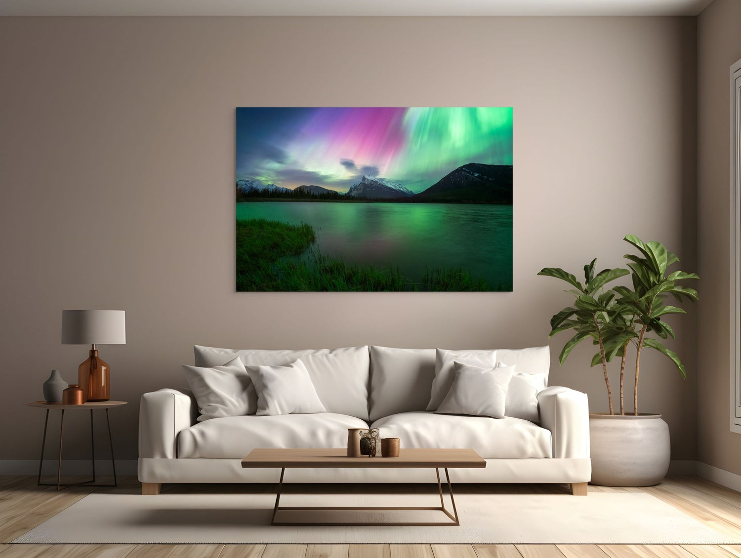 Aurora Over Vermilion Lakes - Acrylic Print - James Andrew Fine Art Landscapes