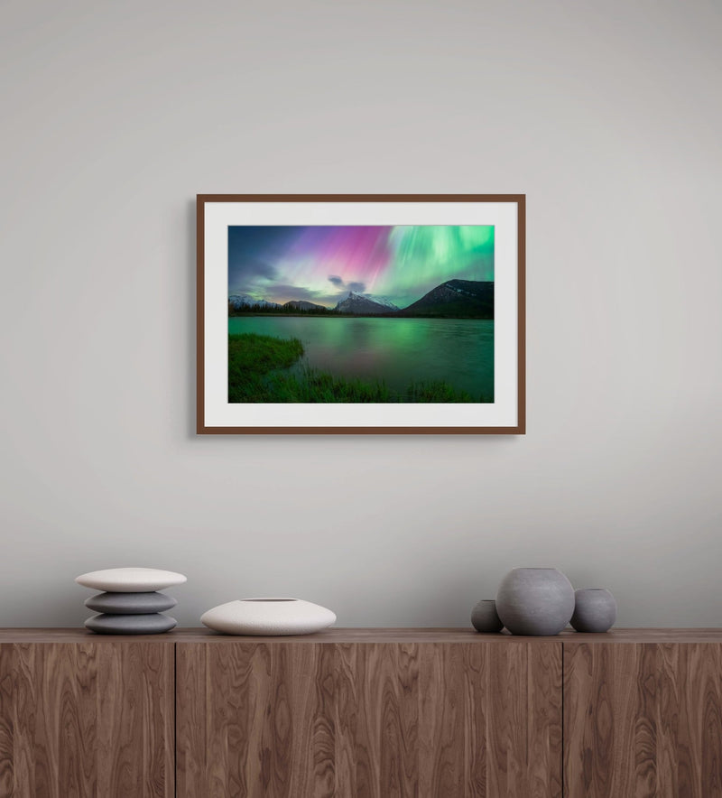 Aurora Over Vermilion Lakes - Open Edition - James Andrew Fine Art Landscapes