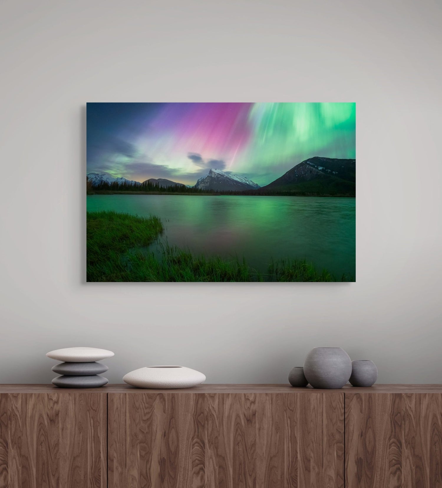 Aurora Over Vermilion Lakes - Poster Print - James Andrew Fine Art Landscapes