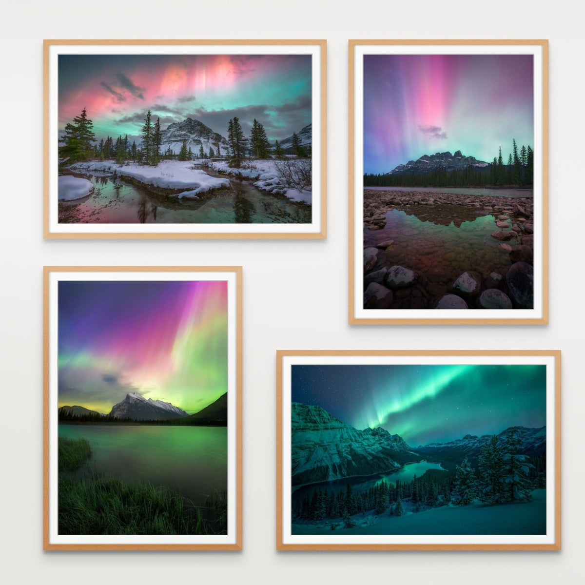 Canadian Rockies Icons Aurora 4 Pack - James Andrew Fine Art Landscapes