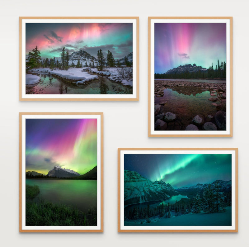 Canadian Rockies Icons Aurora 4 Pack - James Andrew Fine Art Landscapes