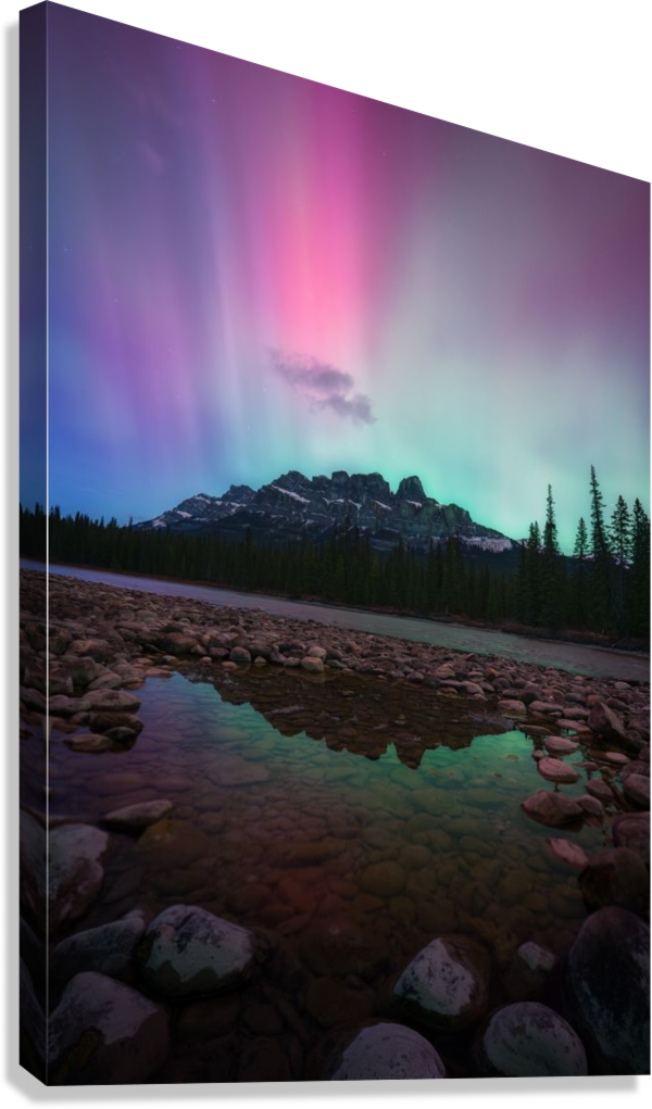 Aurora Over Castle Mountain