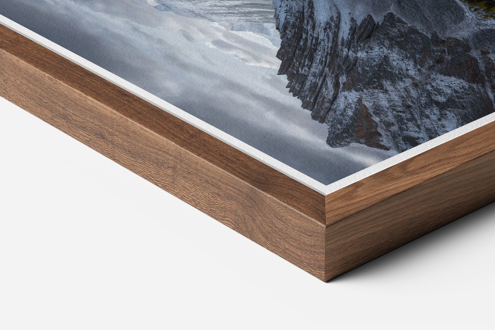 The Expanse walnut frame fine art paper print — signed limited edition Canadian Rockies landscape photography by James Andrew
