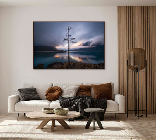 The Lone Tree - Floating Frame Canvas