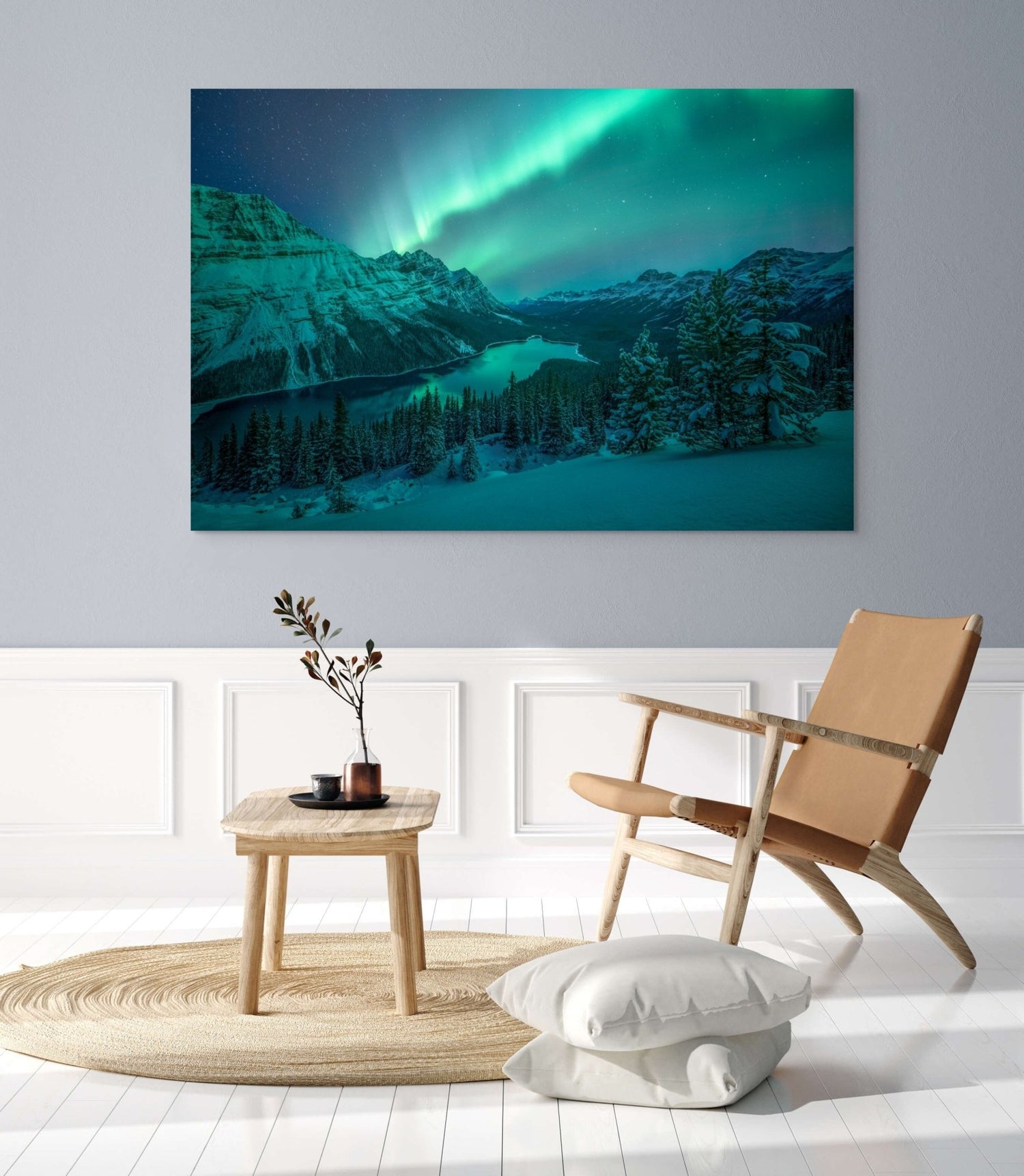 Aurora Over Peyto Lake - Wall Art Living room James Andrew fine art landscapes